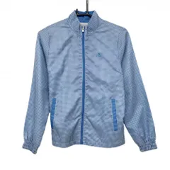 ★SALE価格★【美品】アディダス ジャケットブルゾン ライトブルー×白 ギンガムチェック 裏地メッシュ  レディース S/P ゴルフウェア adidas