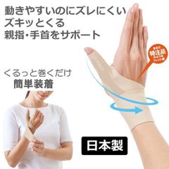 手首 親指 サポーター 日本製 親指 付け根 固定 フィット 伸縮 薄型 薄手 関節 突き指 腱鞘炎 保護 痛い 痛み 緩和 簡単 装着 スポーツ 運動 お医者さんの手首サポーター FIT