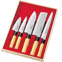 【数量限定】kakusee カクセー 中村孝明 和包丁 5本セット ステンレス製 刺身 菜切 万能包丁 ペティナイフ 小出刃 軽くて扱いやすい 錆びにくい