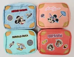 【中古】雑貨 全4種セット トラベルポーチ 「Happyくじ DISNEY SPRING VACATION 2022」 トラベルポーチ賞