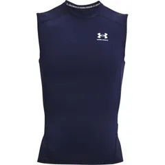 【新品】UNDER　ARMOUR（アンダー アーマー）UAヒートギアアーマー コンプレッション スリーブレス シャツ メンズ トレーニング　ネイビー×ホワイト　1361522-410