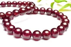 透過性あり◇インド産 ロードライトガーネット　8mm　ブレスレット 1個売り パワーストーン 天然石 _BG5668-8