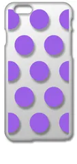 【新品未使用】iPhone6 Plus / 6s Plus アイフォン6sプラス クリア ハードケース ドット柄 水玉 (パープル) スマホケース カバー cl-iphone6splus-dotbig-08