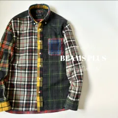 BEAMS PLUS / ネル シャギーチェック パネル ボタンダウン シャツ