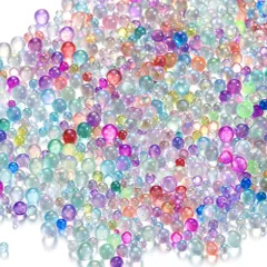 【特価セール】バブル 穴なし 丸玉 オーロラ 光沢 気泡 レジン封入ビーズ 手芸用品 アクセサリーパーツ ネイルパーツ バブルビーズ 手作り用品 DIY MOCOXYKLXY 装飾充填物 (マカロンブレンドカラー)約200gセットのサムネイル