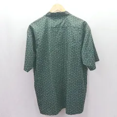 ◇ ⊂Φ UNITED ARROWS ユナイテッドアローズ 総柄 半袖 シャツ サイズL グリーン メンズ E  【1503060044049】