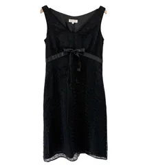 ■クミキョクプリエ KUMIKYOKU PRIER プチスリーブリボンベルトドレス2ブラックフォーマルフリルインナー付組曲0819【91H91】 組曲 S(クミキョク エス)のKUMIKYOKU NAVYコンフォータブル