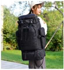 Large, multi-functional backpack for men and women, perfect for travel, hiking, earthquakes, evacuation, and disaster preparedness.