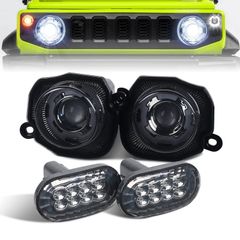 【特価セール】JB74 LED ジムニーシエラ フロントグリル ウィンカー サイドウィンカー JB64 セット アンバー ウィンカーポジション化 ジムニー デイライト機能付 ハイフラ防止抵抗器付 車種専用設計