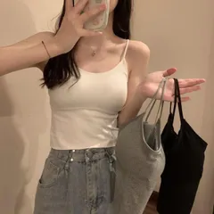 送料無料 ブラトップ 肩紐 胸パッド付 インナー ブラタンクトップ ブラキャミソール ワイヤレスブラ/ クリスマス 冬 プレゼント 紫外線 温感