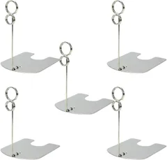 ideamall POPスタンド ポップスタンド リングスタンド 卓上 プライスカード 5個セット (シルバー,  10cm)