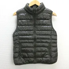 U■ユニクロ/UNIQLO ウルトラライトダウンベスト/ナイロン【L】カーキ系/LADIES/6【中古】