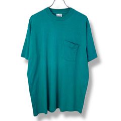 90s TREND BASICS Plain Pocket T-Shirt Made in USA 【XL】 90年代 クルーネック コットン ポケットTシャツ 無地 ポケT シングルステッチ アメリカ製 ヘインズ Hanes ビンテージ ヴィンテージ