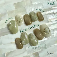 【No.8】ピスタチオニュアンスネイル💚