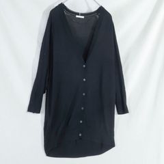 XL 【超美品 | GU / ジーユー 】ロングカーディガン ストレッチ ブラック 長袖  春夏 T539_2301EJ141