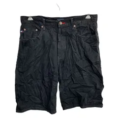 TOMMY HILFIGER デニムショートパンツ W34 トミーヒルフィガー ブラック コットン 古着卸 アメリカ仕入 2503-796