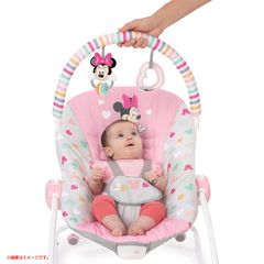 D5619◆未使用 Bright Starts ミニーマウス・フォーエバーフレンド・ロッキング バウンサー ゆりかご ベビーチェア ベビーラック 新生児 0ヶ月から