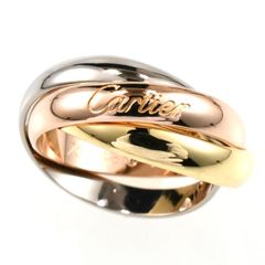 Cartier カルティエ トリニティリング MM スリーカラー 3連リング K18 SIZE:48 AU750 クラシック 指輪