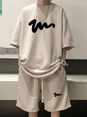 メンズ 夏服 セットアップ ゆったり ハーフパンツ Tシャツ 半袖 夏 韓国 セットアップ ファッション ビッグTシャツ 上下 ショートパンツ ルームウェア 部屋着 運動着 ストリート ダンス