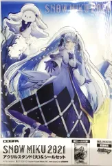 【中古】アクリルスタンド・アクリルパネル 雪ミク アクリルスタンド(大)限定シール付き 「SNOW MIKU 2021」