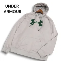 UNDER ARMOUR アンダーアーマー 通年 ロゴ刺繍★ スウェット プルオーバー パーカー Sz.MD　メンズ グレー トレー二ング