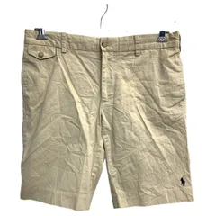 RALPH LAUREN SPORT チノショートパンツ W36 レディース ビッグサイズ ベージュ コットン 古着卸 アメリカ仕入 2409-360