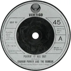 英7” Graham Parker & The Rumour Pourin It All Out 6059161 Vertigo /00080