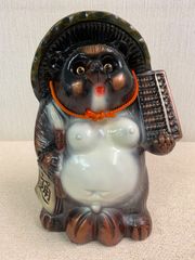 【フォロー割対象商品】新品未使用！たぬき置物　そろばんたぬき　たぬきの貯金箱　縁起物　C