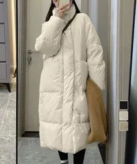 フェイクダウンコート 中綿 ロングコート