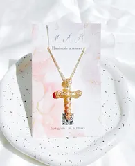 ジルコニア十字架ネックレス