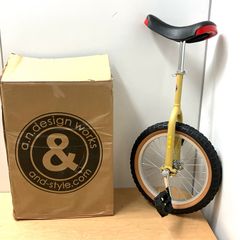 【※展示試乗車※キズあり※】a.n.design works/エーエヌデザインワークス 一輪車 16インチ ミルクティー 男の子 女の子 UNI21 ●97628