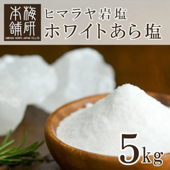 【梅研本舗】 食用 ヒマラヤ岩塩 ホワイト あら塩 5kg 約0.15-1mm