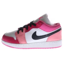 NIKE (ナイキ) GS AIR JORDAN 1 LOW エアジョーダン1 ローカットスニーカー レディース ピンク/ホワイト US6Y/24cm 553560-162