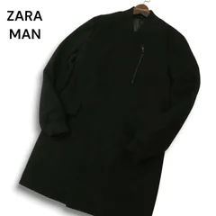ZARA MAN ザラ マン 秋冬 ウール★ 中綿 ロング MA-1 ジャケット ブルゾン コート Sz.S　メンズ 黒