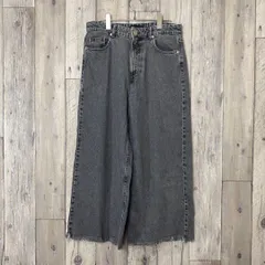 ZARA ザラ ワイド バギー ブラック デニム ジーンズ パンツ 40