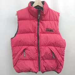 ◇ ⊇ ファーストダウン 防寒性良好 ノースリーブ ダウンベスト サイズ表記なし レッド系 レディース メンズ E  【1507250016397】