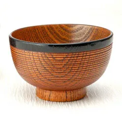 天然木製 汁椀 お椀 おわん スープボウル おしゃれ 山里 黒 漆塗り 漆器 お味噌汁に 器 和食器 お碗