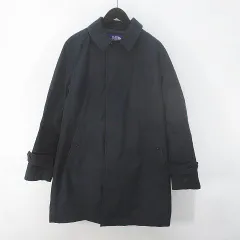 ザノースフェイス THE NORTH FACE NY2071N パープルレーベル ミドル丈 中綿 ステンカラーコート M ネイビー 紺系 比翼ボタン ポケット 綿 コットン混のサムネイル