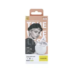 【HY】O【新古品】ELECOM エレコム Bluetoothイヤホン 完全ワイヤレス ヘッドホン AAC対応 低遅延モード セミオープン タッチセンサー ホワイト LBT-TWS17WH[定形外郵便、送料無料]HY002