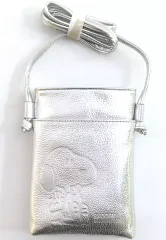 【中古】携帯サプライ シルバー レザーコレクション スマホポシェット 「PEANUTS(SNOOPY)」