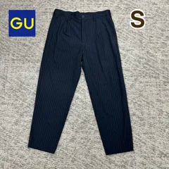 GU 　ジーユー　ワンタック　テーパードパンツ（ブラックネイビー）Ｓ （商品番号　321-278563