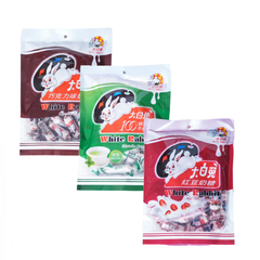 【3点セット】あずき味・チョコレート味・抹茶味 大白兎ミルクキャンディー お試し　WHITE RABBIT　懐かしい　麦芽糖　ヌガー