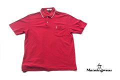 [Limited-time sale until the end of May] Munsingwear Vintage Short-Sleeve Polo Shirt, Men's Golf Wear, Made in USA, Size M