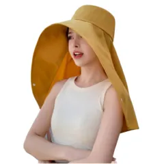 [RED RAY] [レッドレイ] レディース 帽子 UVカット ハット 紫外線対策 つば広 日焼け防止 アウトドア 日除け帽子 大きいサイズ かわいい カワイイ 可愛い おしゃれ オシャレ お洒落 かっこいい カッコイイ [イエロー] [Free Size]