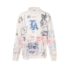 SAINT  MICHEAL　ロングＴシャツ　長袖　メンズ　OS　ホワイト/マルチカラー　SM-YS8-0000-C10　SAINT Mxxxxxx