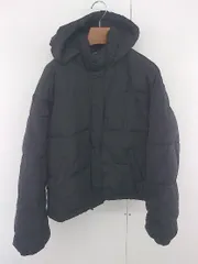 ■ INGNI イング フード付 ショート 長袖 中綿 ジップアップ ジャケット サイズM ブラック レディース E  【1305300011411】