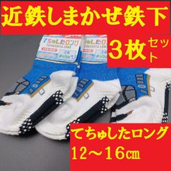 近鉄 子供用靴下12-16サイズ しまかぜ　てちゅしたロング　メッシュ3足セット