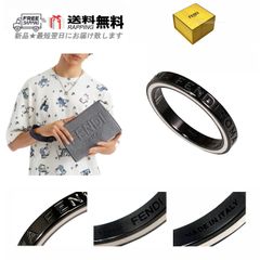 FENDI フェンディ　リング　ファイブリング ルテニウムカラー　M FENDI フェンディ リング RING 指輪 ルテニウム ロゴ メンズ