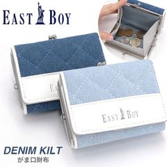 EASTBOY イーストボーイ 財布 三つ折財布 デニムキルト がま口 コンパクト財布 デニム キルティング カジュアル キレイめ レディース 女の子 学生 中学生 高校生 大人 女性 カード入れ 小銭入れ お札入れ 通学 通勤 かわいい 人気 【CPT】