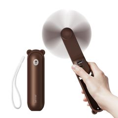 JISULIFE 携帯扇風機 手持ち扇風機 充電式 4500mAhモバイルバッテリー 最大46時間動作 ハンディ扇風機 3段階の風速調節 手持ち/卓上 折りたたみ扇風機 ハンディファン
